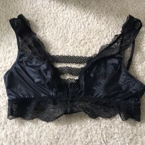 Black lace bralette